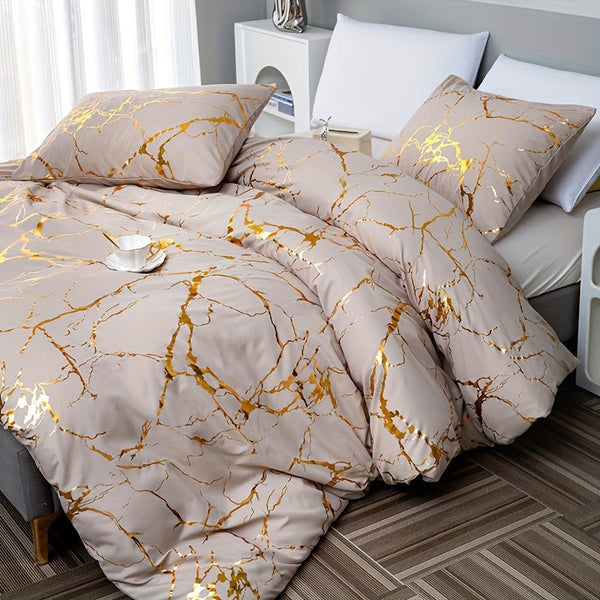 Dekbedovertrek met Marmer Design Luxe Beddengoed voor een Stijlvolle Slaapkamer