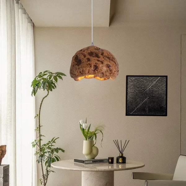 Design Hanglamp Resiluxia – Bruin IJzer & Harshanger met LED