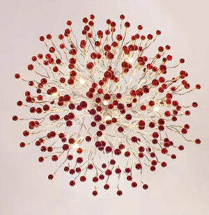 Roze Kristallen Kroonluchter – Luxe LED Plafondlamp voor Slaapkamer & Woonkamer