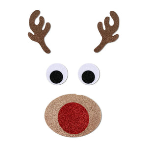Kerst raamstickers (katoen & papier) – herbruikbare kerstdecoratie voor raam en deur (diverse maten)