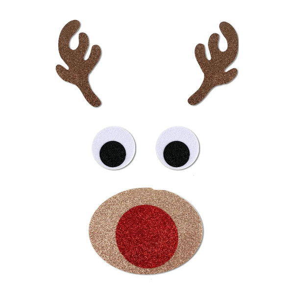 Kerst raamstickers (katoen & papier) – herbruikbare kerstdecoratie voor raam en deur (diverse maten)