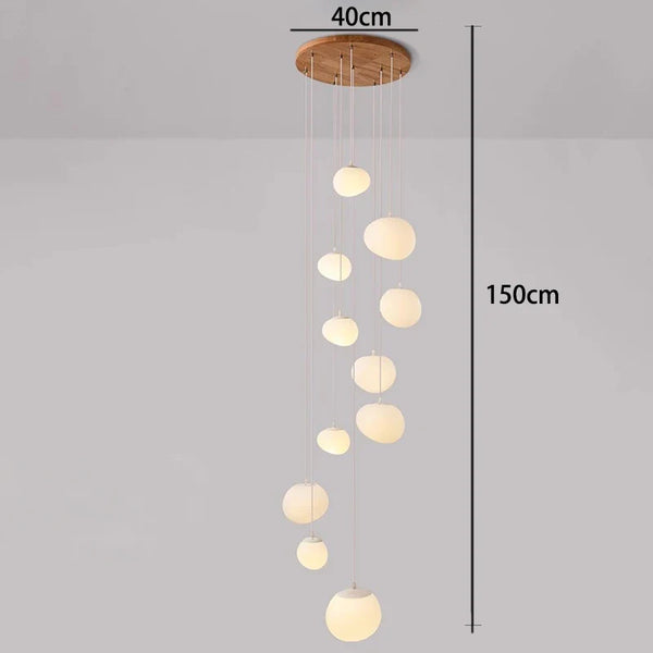 Orialys Moderne Kroonluchter – Grote Gouden LED Hanglamp voor Woonkamer & Trapgat