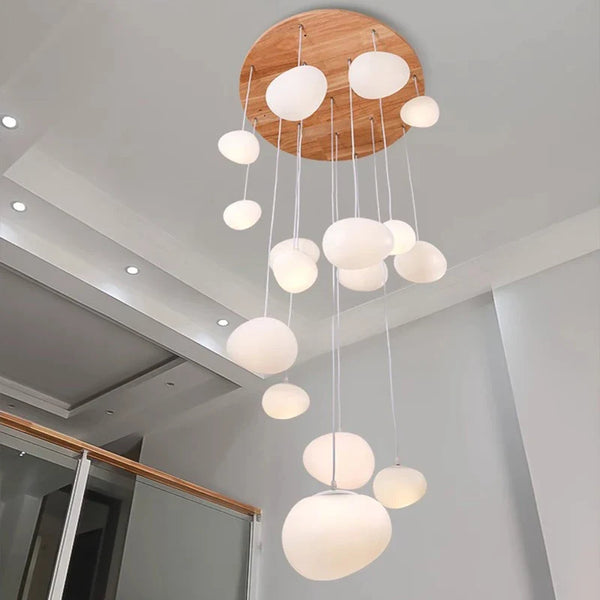 Orialys Moderne Kroonluchter – Grote Gouden LED Hanglamp voor Woonkamer & Trapgat
