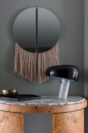 Marmeren Tafellamp met Elegante Stenen Voet – Moderne Woonkamer & Slaapkamer Verlichting