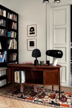 Marmeren Tafellamp met Elegante Stenen Voet – Moderne Woonkamer & Slaapkamer Verlichting