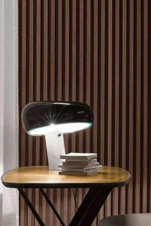 Marmeren Tafellamp met Elegante Stenen Voet – Moderne Woonkamer & Slaapkamer Verlichting