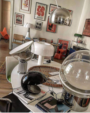 Marmeren Tafellamp met Elegante Stenen Voet – Moderne Woonkamer & Slaapkamer Verlichting