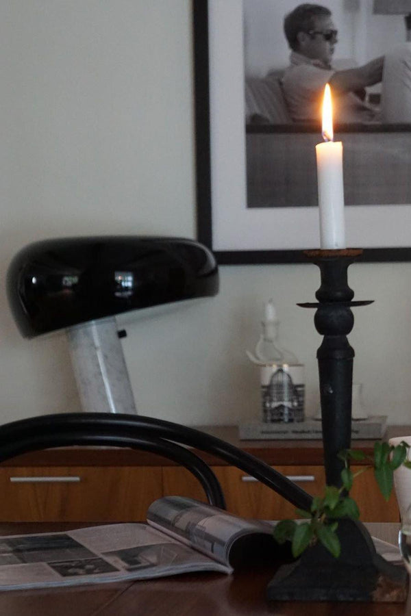 Marmeren Tafellamp met Elegante Stenen Voet – Moderne Woonkamer & Slaapkamer Verlichting
