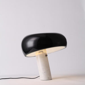 Marmeren Tafellamp met Elegante Stenen Voet – Moderne Woonkamer & Slaapkamer Verlichting