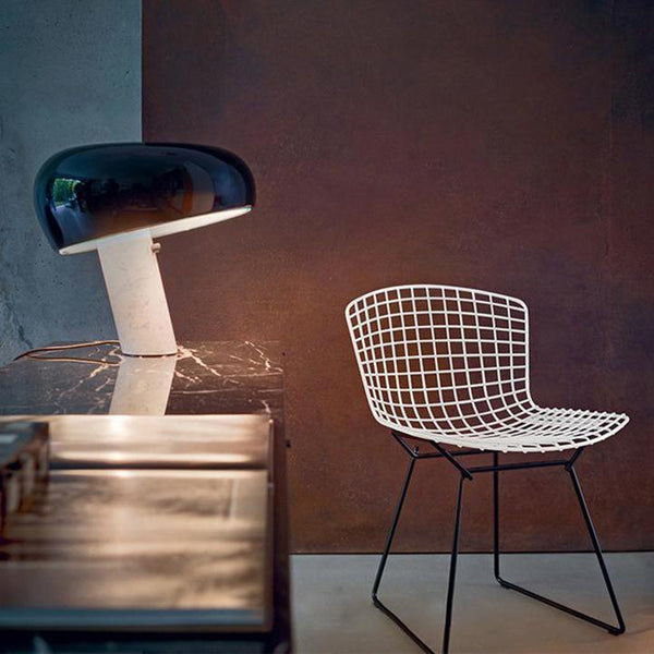 Marmeren Tafellamp met Elegante Stenen Voet – Moderne Woonkamer & Slaapkamer Verlichting
