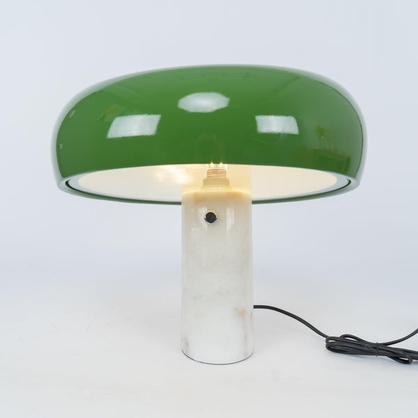Marmeren Tafellamp met Elegante Stenen Voet – Moderne Woonkamer & Slaapkamer Verlichting