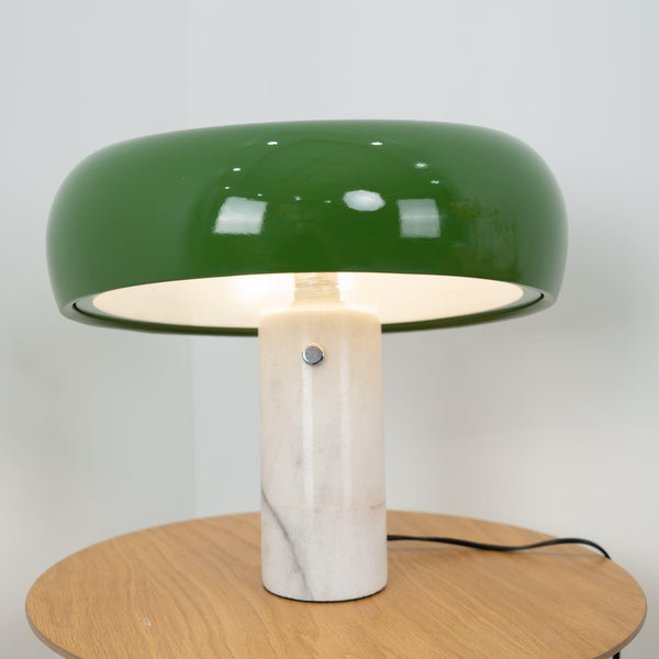 Marmeren Tafellamp met Elegante Stenen Voet – Moderne Woonkamer & Slaapkamer Verlichting
