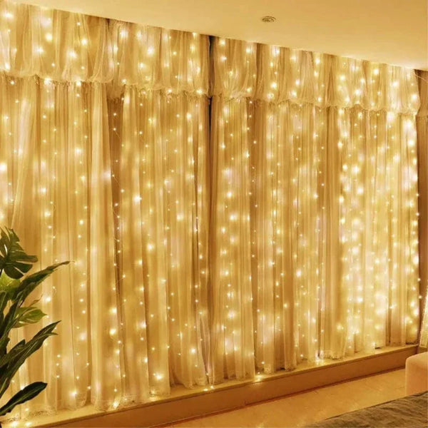 Waterdichte Zonne-energie LED Gordijnverlichting Buiten – 3x2m Sfeervolle Tuinlampen