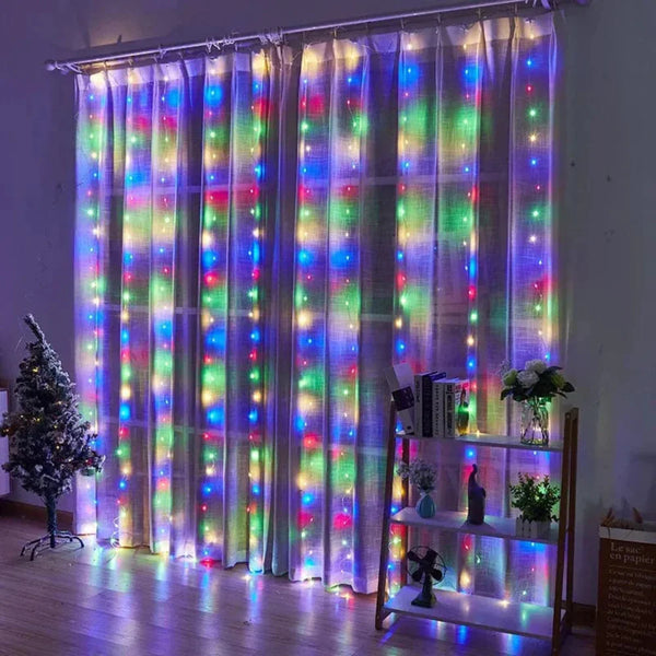 Waterdichte Zonne-energie LED Gordijnverlichting Buiten – 3x2m Sfeervolle Tuinlampen