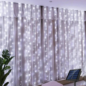 Waterdichte Zonne-energie LED Gordijnverlichting Buiten – 3x2m Sfeervolle Tuinlampen