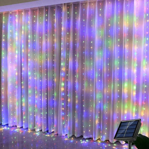 Waterdichte Zonne-energie LED Gordijnverlichting Buiten – 3x2m Sfeervolle Tuinlampen