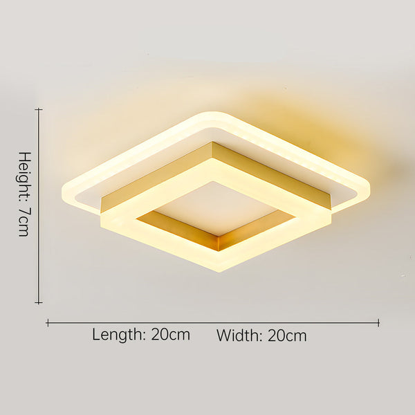 Slanke Moderne Vierkante LED Plafondlamp – Minimalistische Binnenverlichting