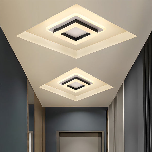 Slanke Moderne Vierkante LED Plafondlamp – Minimalistische Binnenverlichting