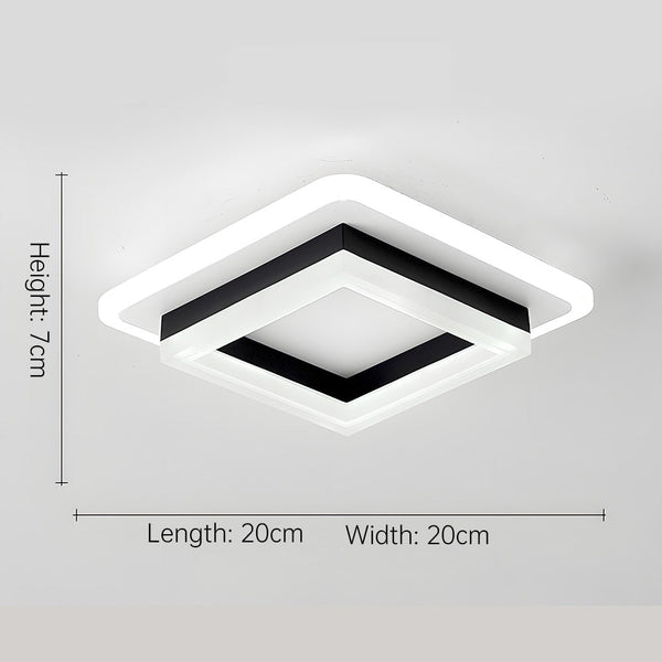 Slanke Moderne Vierkante LED Plafondlamp – Minimalistische Binnenverlichting