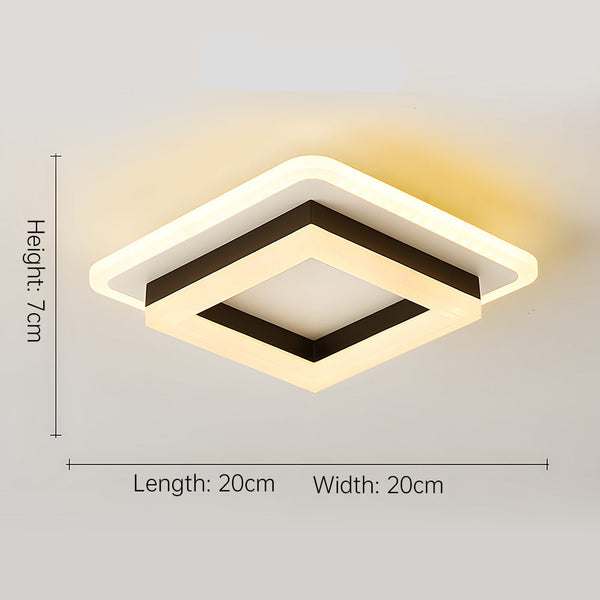 Slanke Moderne Vierkante LED Plafondlamp – Minimalistische Binnenverlichting
