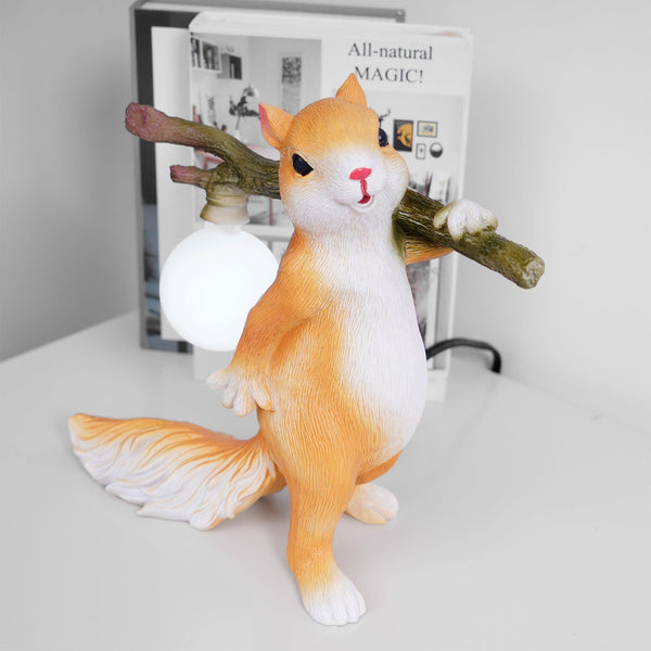 Gezellige Eekhoorn Bureau Lamp – Charmante Dierenlamp voor een Warme Sfeer