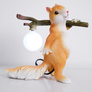 Gezellige Eekhoorn Bureau Lamp – Charmante Dierenlamp voor een Warme Sfeer