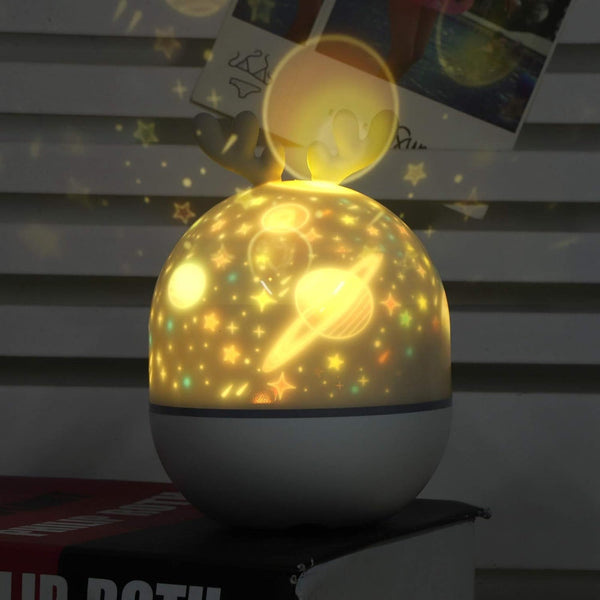 LED Sterrenprojector Nachtlamp – Draaibare Galaxy Lamp met Muziekdoos, Oplaadbaar & Kindveilig
