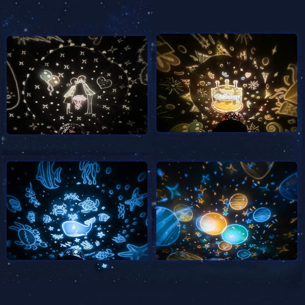 LED Sterrenprojector Nachtlamp – Draaibare Galaxy Lamp met Muziekdoos, Oplaadbaar & Kindveilig