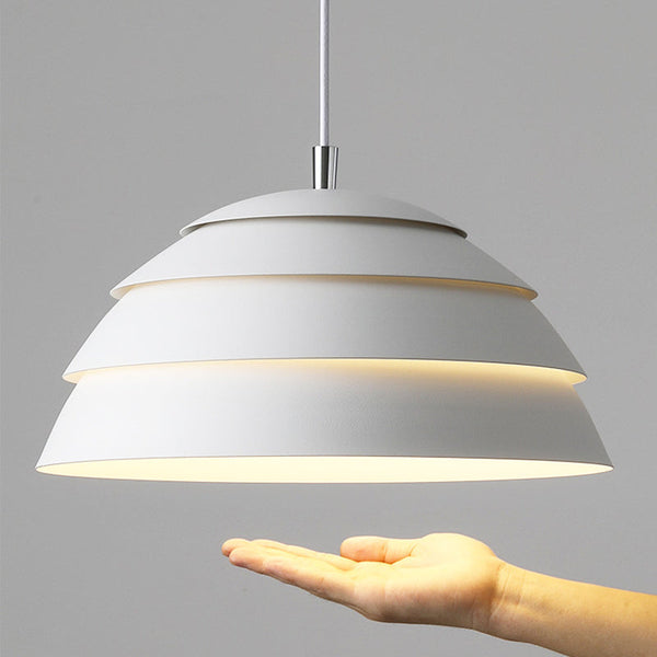 Moderne Koepel Hanglamp | Grijs 39 cm | IJzer & Aluminium LED Hanglamp