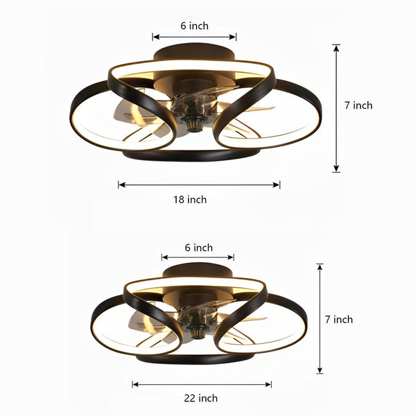 LED Plafondventilatorlamp – Moderne Decoratieve Ventilator met Zachte Sfeerverlichting