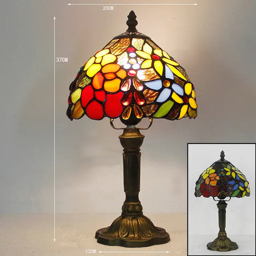 Elegante Tafellamp van Handgemaakt Glas – Kleurrijke Verlichting voor Woonkamer & Kantoor