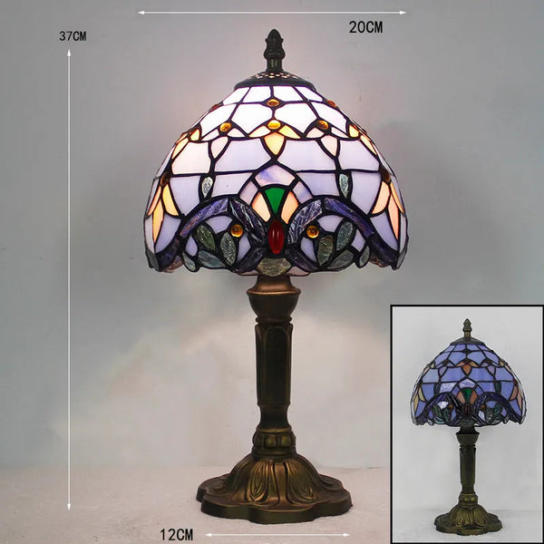 Elegante Tafellamp van Handgemaakt Glas – Kleurrijke Verlichting voor Woonkamer & Kantoor