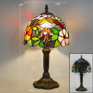 Elegante Tafellamp van Handgemaakt Glas – Kleurrijke Verlichting voor Woonkamer & Kantoor