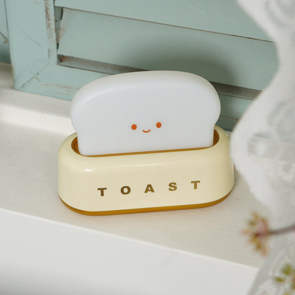 Speelse Retro Broodrooster Tafellamp met LED Licht & Oplaadbare Batterij – Unieke Woondecoratie