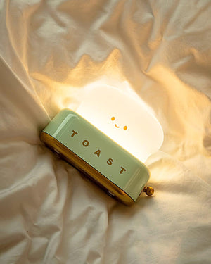 Speelse Retro Broodrooster Tafellamp met LED Licht & Oplaadbare Batterij – Unieke Woondecoratie