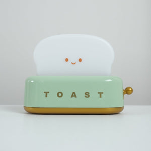 Speelse Retro Broodrooster Tafellamp met LED Licht & Oplaadbare Batterij – Unieke Woondecoratie