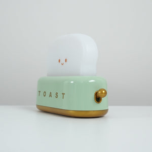 Speelse Retro Broodrooster Tafellamp met LED Licht & Oplaadbare Batterij – Unieke Woondecoratie