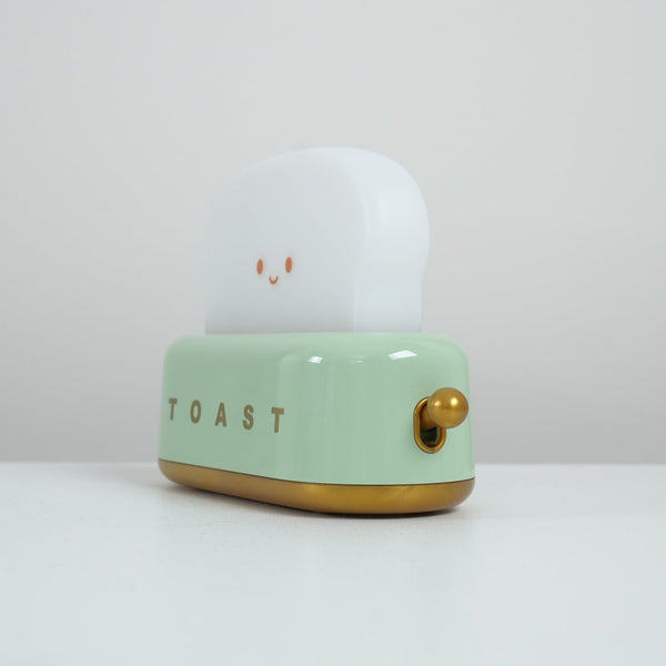 Speelse Retro Broodrooster Tafellamp met LED Licht & Oplaadbare Batterij – Unieke Woondecoratie