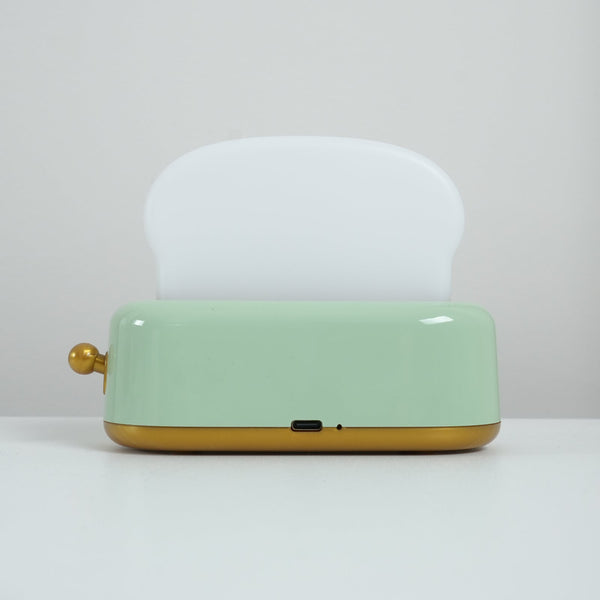Speelse Retro Broodrooster Tafellamp met LED Licht & Oplaadbare Batterij – Unieke Woondecoratie