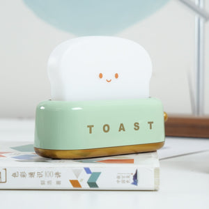 Speelse Retro Broodrooster Tafellamp met LED Licht & Oplaadbare Batterij – Unieke Woondecoratie