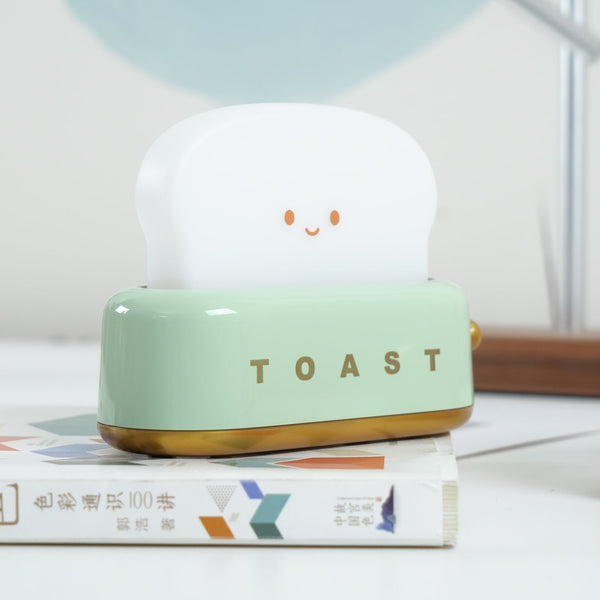 Speelse Retro Broodrooster Tafellamp met LED Licht & Oplaadbare Batterij – Unieke Woondecoratie