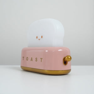 Speelse Retro Broodrooster Tafellamp met LED Licht & Oplaadbare Batterij – Unieke Woondecoratie