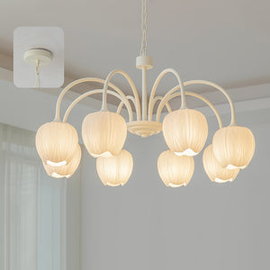 Tulpvormige Kronleuchter Hanglamp – Elegante Plafondlamp in Matcha Groen