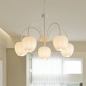 Tulpvormige Kronleuchter Hanglamp – Elegante Plafondlamp in Matcha Groen