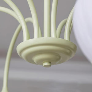 Tulpvormige Kronleuchter Hanglamp – Elegante Plafondlamp in Matcha Groen