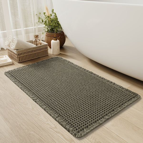 Ultra-absorberende Badmat met Antislip Rug Stijlvol Wafel Design