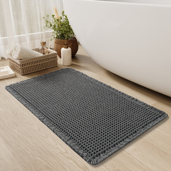 Ultra-absorberende Badmat met Antislip Rug Stijlvol Wafel Design