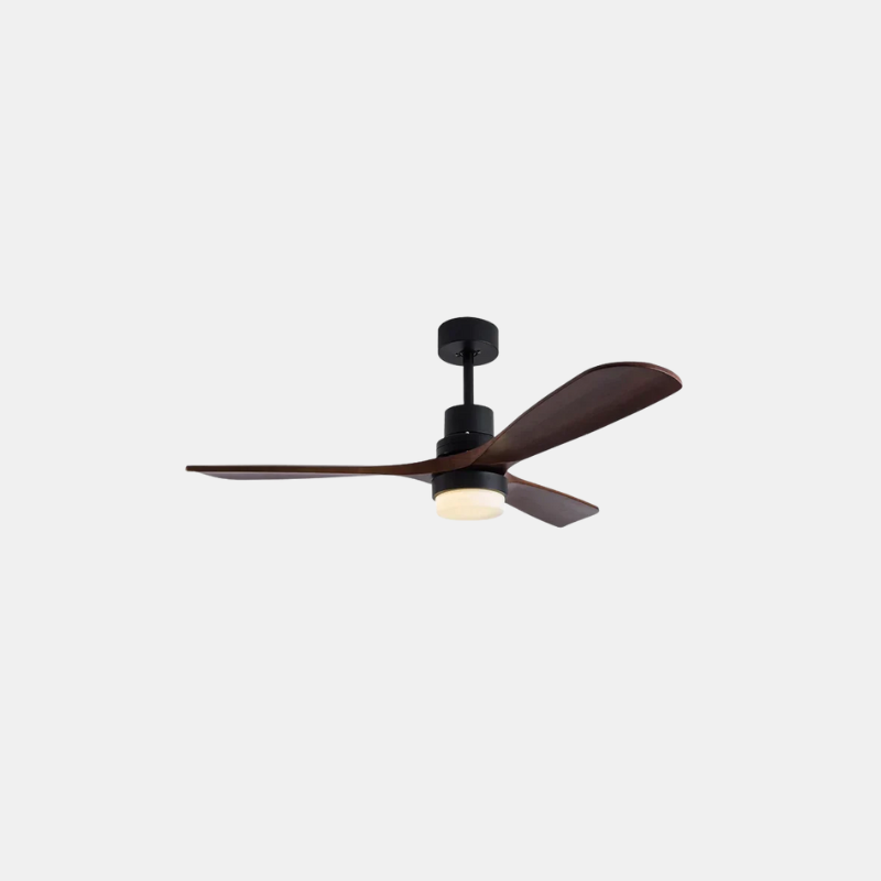 EcoLuxe Plafondventilator met Houten Bladen, LED Licht & Afstandsbediening  Modern Wooncomfort