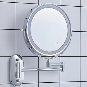 Oplaadbare LED Make-up Spiegel met 5x Vergroting en Instelbare Verlichting  Draagbare Toilettafel Spiegel