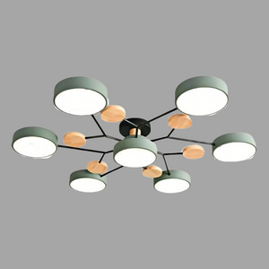 Moderne LED Plafondlamp met Vertakt Ontwerp en Ronde Lichtpanelen